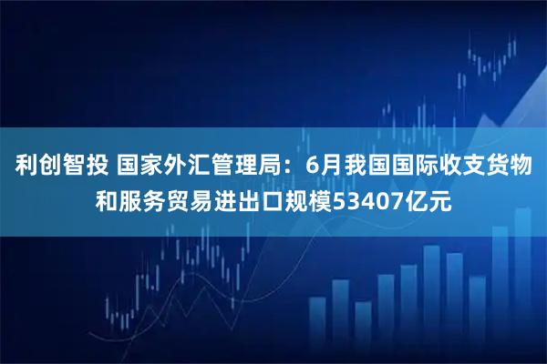 利创智投 国家外汇管理局:6月我国国际收支货物和服务贸易进出口规模53407亿元